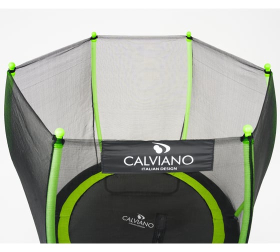 Батут пружинный с защитной сеткой Calviano 183 см - 6ft OUTSIDE master green 4816087402691