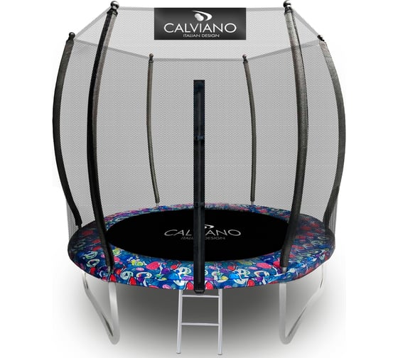 Батут пружинный с защитной сеткой Calviano 252 см - 8ft OUTSIDE master smile 4816087402776