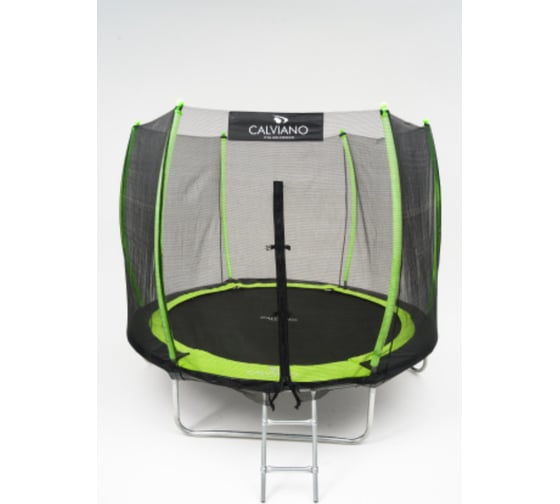 Батут пружинный с защитной сеткой Calviano 252 см - 8ft OUTSIDE master green 4816087402752