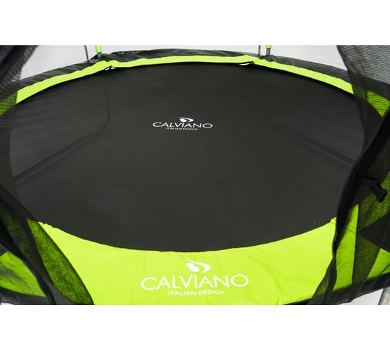 Батут пружинный с защитной сеткой Calviano 252 см - 8ft OUTSIDE master green 4816087402752