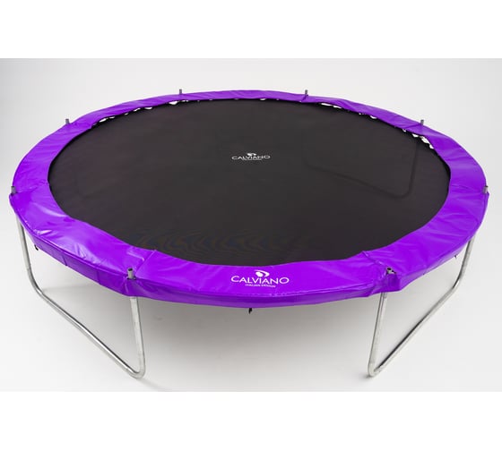 Батут пружинный с защитной сеткой Calviano 374 см - 12ft OUTSIDE master purple 4816087402882