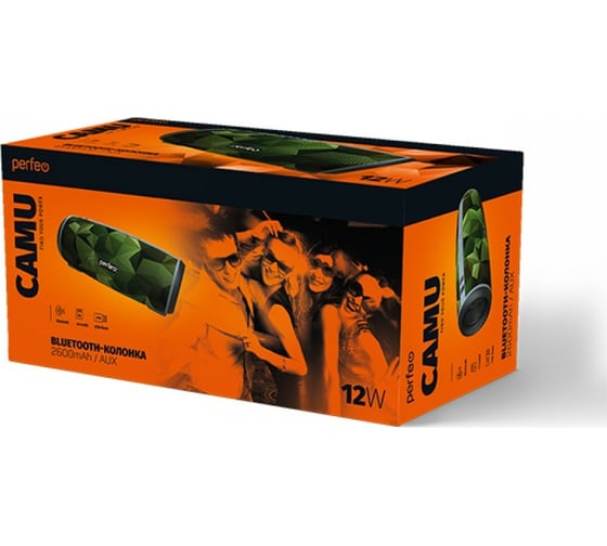 Bluetooth-колонка Perfeo CAMU USB, AUX,12Вт, 2600mAh 30014715