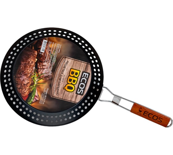 Решетка для барбекю Ecos Fry-3073 круглая, с деревянной ручкой, 305х4см 999665