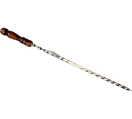 Полированный шампур с деревянной лакированной ручкой Домашний Сундук 670/450х12х3мм 4603727950922