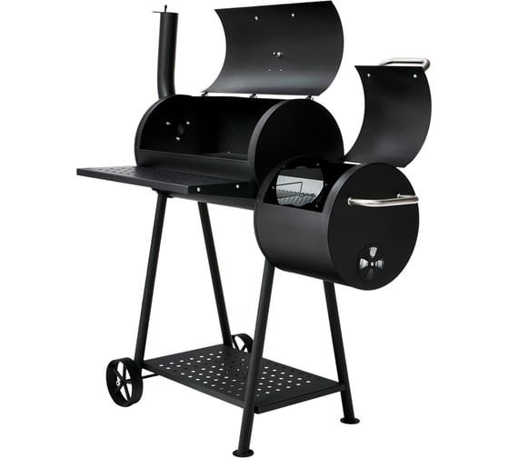 Угольный гриль-бочка с коптильней GoGarden CHEF-Smoker 60 50168
