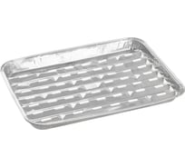 Форма для барбекю и гриля Mallony LAMINA, 34x23x2.6 см, из алюм фольги, прямоугольная, одноразовая 108082