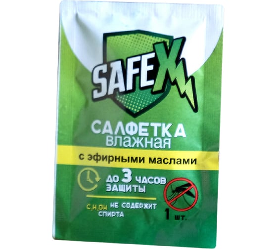 Влажная салфетка от комаров SAFEX 10 шт. 4239450