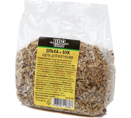Щепа ROYALGRILL Ольха + Бук, BBQ time, 0.5 л 80-166