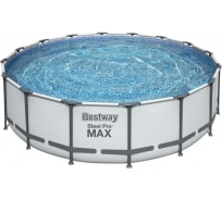 Каркасный бассейн BestWay Steel Pro Max 488x122см, 19480л, лестница, тент 5612Z BW