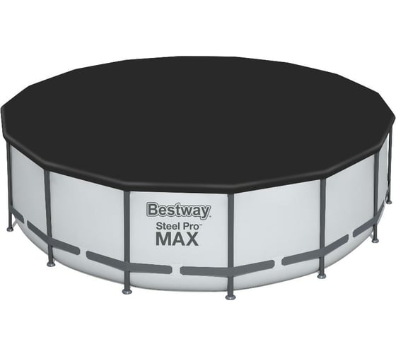 Каркасный бассейн BestWay Steel Pro Max 488x122см, 19480л, лестница, тент 5612Z BW