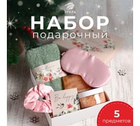 Подарочный набор Этель Синички полотенце 30х60 см и аксессуары (5 предметов) 10670684