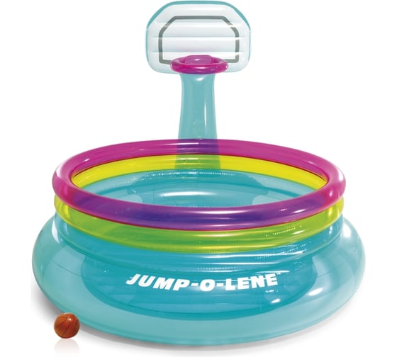 Игровой центр-батут Intex, 196x180x152 см, с баскетбольным кольцом, 3-6 лет 48265