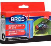 Липкая лента от мух BROS в упаковке 4 шт 710278