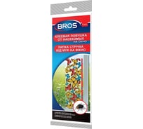 Декоративная липкая полоска от мух и фруктовых мошек BROS на окна, горшки, 4 шт 700257