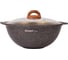 Казан для плова Kukmara 4,5л со стекл. крышкой, АП линия Granit ultra (black-gold) кгбг47а 1