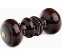 Ручка-кнопка деревянная, лак тёмная с малым глазком Дверной Страж ДС65467