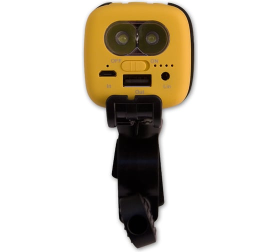 Колонка Bluetooth 4.2 с фонарем и велокреплением Belsis, USB, TF card, FM-радио, желтый SK1007YW
