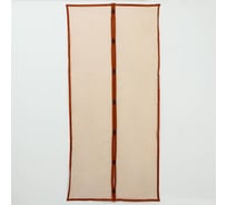 Антимоскитная сетка СИМАЛЕНД 90x210 см, на магнитах, цвет коричневый 4095241