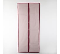 Антимоскитная сетка СИМАЛЕНД 90x210 см, на магнитах, цвет бордовый 4095240