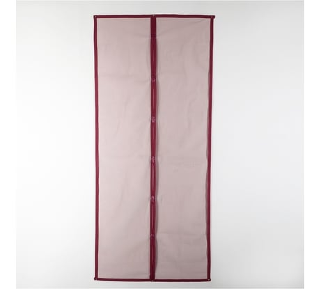 Антимоскитная сетка СИМАЛЕНД 90x210 см, на магнитах, цвет бордовый 4095240