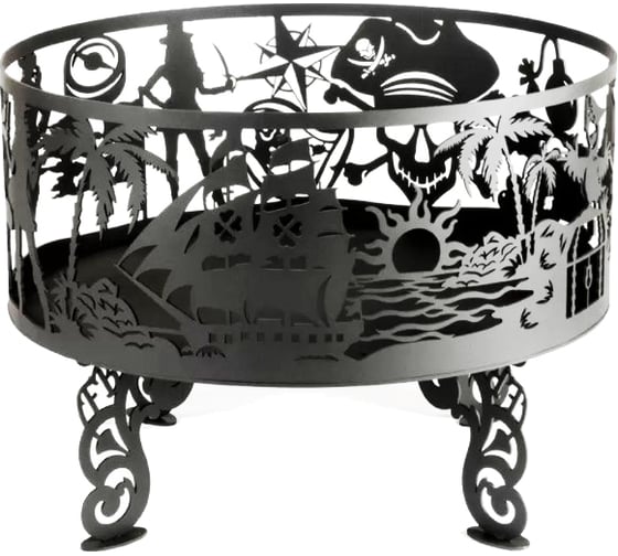 Костровая чаша из металла fire-bowls толщиной 3 мм, диаметр 60 см, Пираты 1