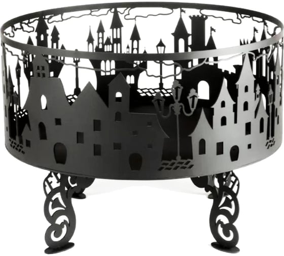 Костровая чаша из металла fire-bowls толщиной 3 мм, диаметр 60 см, Город 1
