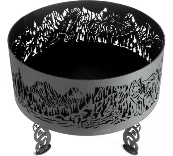 Костровая чаша из металла fire-bowls толщиной 4 мм, диаметр 60 см, Таежная