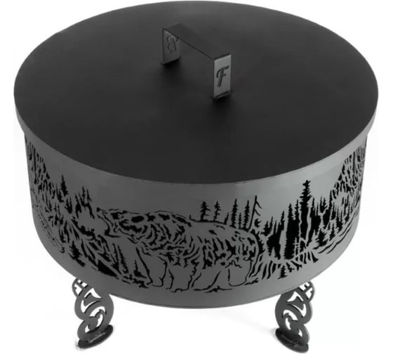 Костровая чаша из металла fire-bowls толщиной 4 мм, диаметр 60 см, Таежная