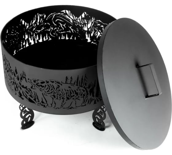 Костровая чаша из металла fire-bowls толщиной 4 мм, диаметр 60 см, Таежная