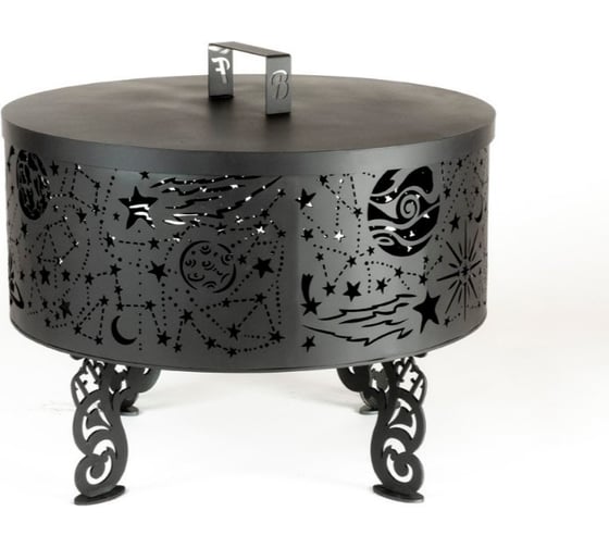 Костровая чаша из металла fire-bowls толщиной 4 мм, диаметр 60 см, Космическая