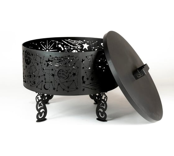 Костровая чаша из металла fire-bowls толщиной 4 мм, диаметр 60 см, Космическая