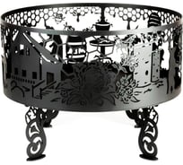 Костровая чаша из металла fire-bowls толщиной 4 мм, диаметр 60 см, Медовая фантазия