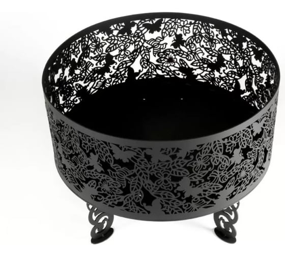 Костровая чаша из металла fire-bowls толщиной 3 мм, диаметр 60 см, Бабочки-3 мм