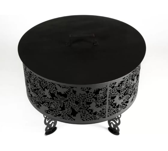 Костровая чаша из металла fire-bowls толщиной 3 мм, диаметр 60 см, Бабочки-3 мм