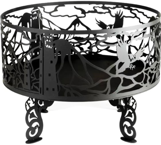 Костровая чаша из металла fire-bowls толщиной 3 мм, диаметр 60 см, Сторожевая башня 1