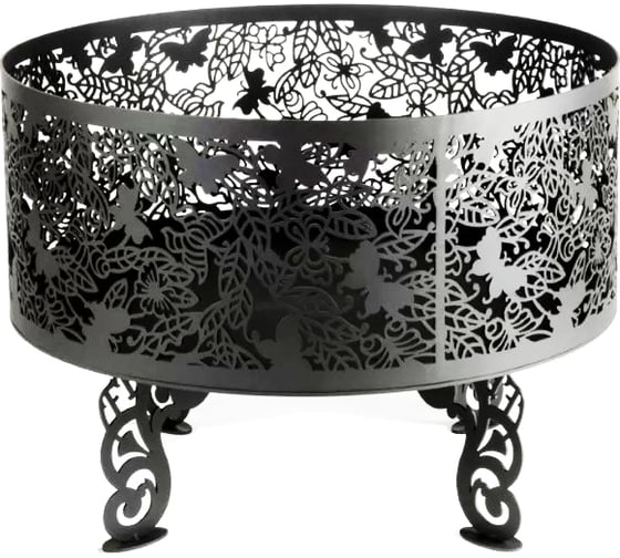 Костровая чаша из металла fire-bowls толщиной 4 мм, диаметр 60 см, Бабочки-4 мм