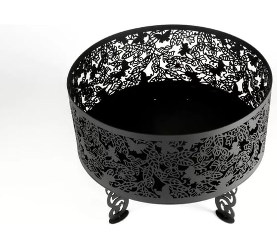 Костровая чаша из металла fire-bowls толщиной 4 мм, диаметр 60 см, Бабочки-4 мм