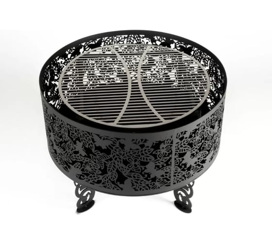 Костровая чаша из металла fire-bowls толщиной 4 мм, диаметр 60 см, Бабочки-4 мм