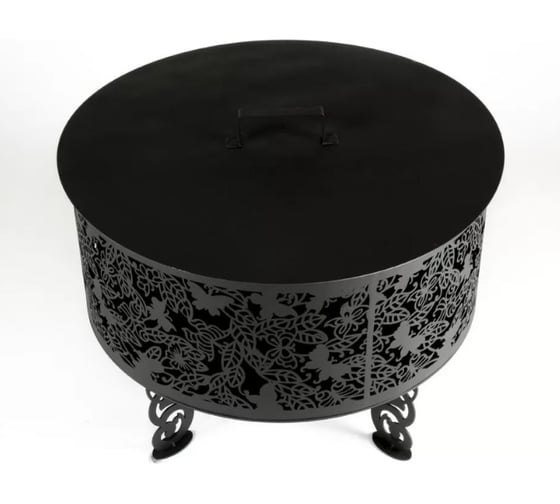 Костровая чаша из металла fire-bowls толщиной 4 мм, диаметр 60 см, Бабочки-4 мм