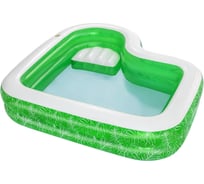 Детский надувной бассейн BestWay Тропический Рай 231x231x51см, с сидением и подстаканником, 282 л 54336 BW 008946