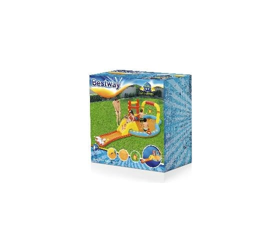 Игровой центр с разбрызгивателем, горкой и игрушками BestWay Маленькие чемпионы 435x213x117 см, 314 л 53068 BW 009066