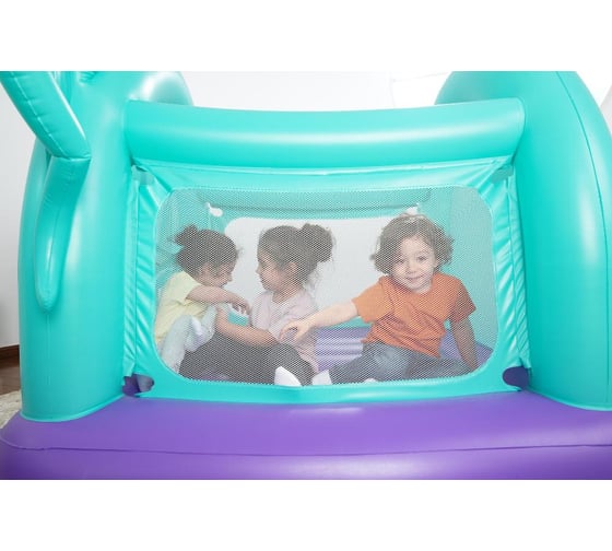 Игровой центр-батут BestWay Слоник 203x155x135см, встроенный насос, 220В, до 55кг, 3-6 лет 52355 BW