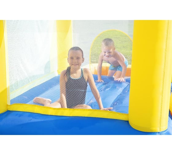 Водный игровой-центр BestWay Beach Bounceс 365x340x152см разбрызгиватель, горка, 1128л, 53381 BW