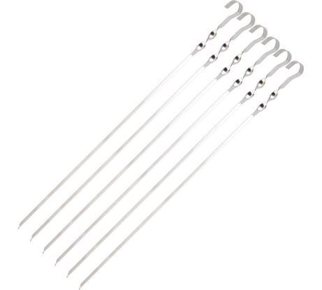 Набор шампуров Ecos 560х10х1.0мм, угловой, с витком, 6шт. 009382