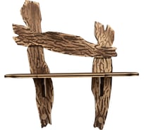 Полка с вешалкой Банные Штучки 2 рожка, 15х58х59 см, липа 31226