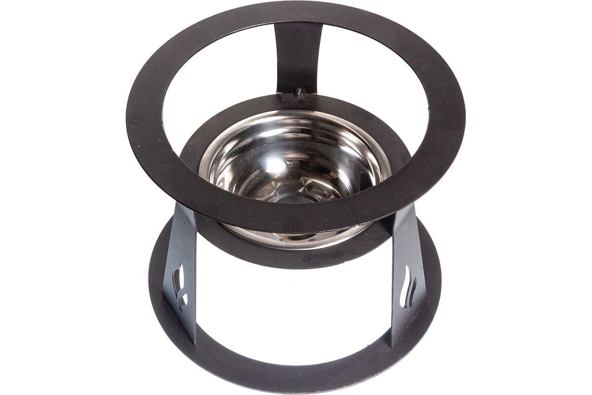 Подставка под садж Стальные Решения Огонек, плазменная резка, с миской ...