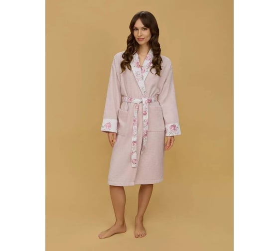 Халат Arya Home Женский Peonies ONE SIZE Пудрово-розовый 8680943249470