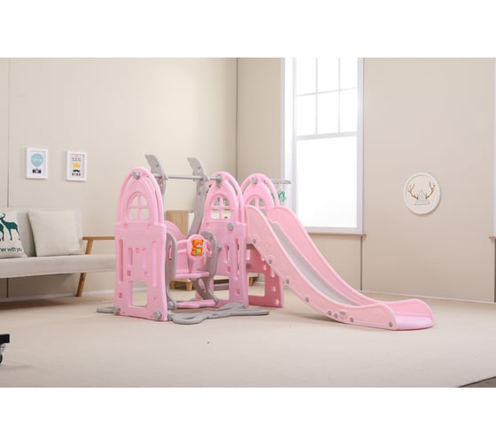 Горка/качели Perfetto Sport Замок PS-047-P розовый СГ000005144