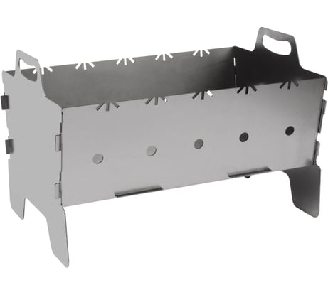 Разборный мангал СОКОЛ 46х29.5х15 см, 1,5 мм, прорези для шампуров 62-0037