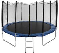 Батут ONLITOP 366 см, высота сетки h=173 см + лестница, цвет синий 3043368